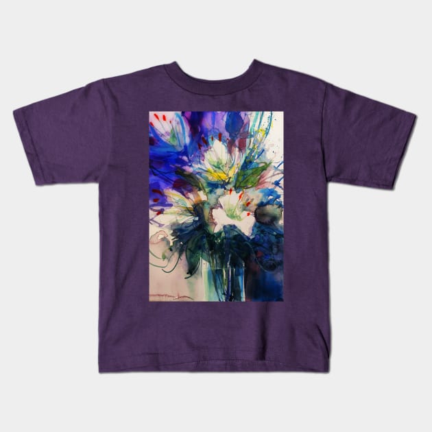 Loose Floral Watercolor #09 Kids T-Shirt by Floral Your Life!